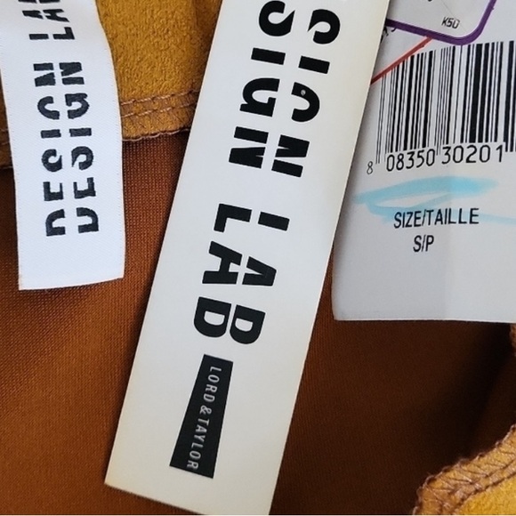 Design Lab Lord & Taylor Tan Faux Suede Skirt small pumpkin flowy high waisted - Picture 2 of 3